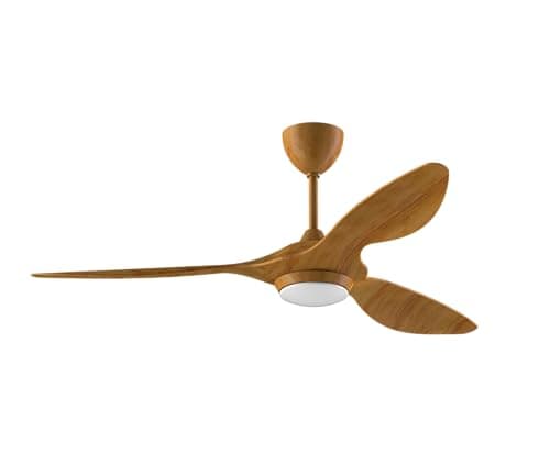 Image of reiga 132cm Modern Ceiling Fan with LED Light, Smart APP & Remote Control, Timer Function, Quiet Reversible DC Motor, Maple Wood Effect Blades