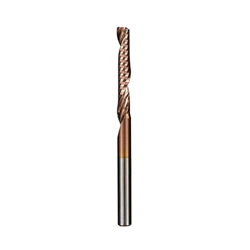 Image of Drill Bit 1 Flute End Mill TiCN Coating Spiral Milling Cutter for Aluminum Copper Cutting Carbide CNC Router Bit,3.175x1.5x8