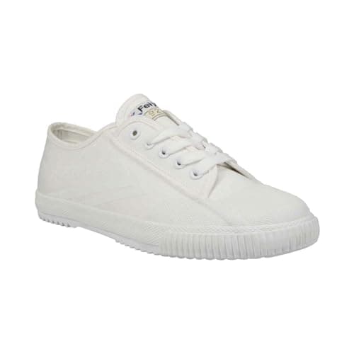 Image of FEIYUE Fe Lo 1920 Canvas Sneaker - Classic Low-Top Unisex Trainers - Lightweight and Durable Casual Shoes (Triple Off White, UK 7)
