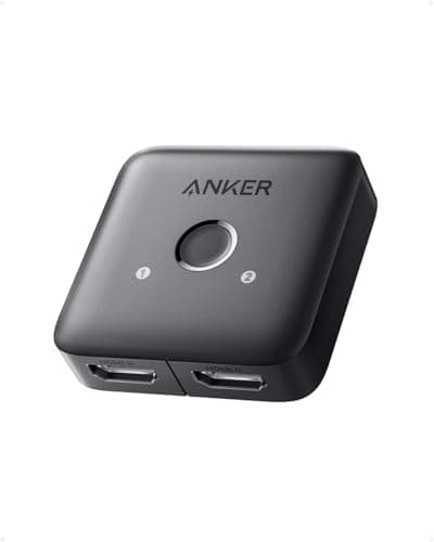 Image of Anker HDMI Switch, 4K@60Hz HDMI Switcher, 2 in 1 Out with Smooth Finish, Supports HDR, 3D, Dolby, Compatible with Laptops, PC, Xbox Series, PS5 / PS4, Projector, and More