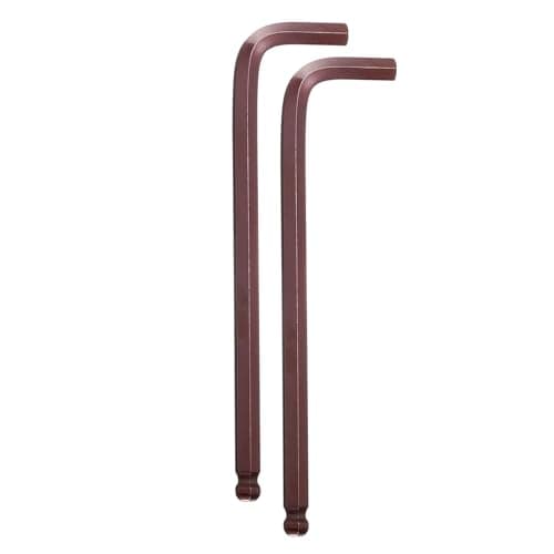 Image of sourcing map 2pcs Ball End Hex Key Wrench 5/16" SAE S2 Steel Long Arm L-Shape Hexagon Wrenches Repairing Tool for Home Bike Motorcycle Repair, Red Brown