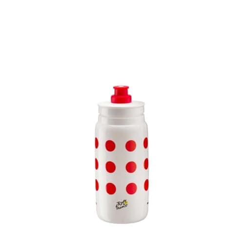 Image of ELITE Fly Tour de France 2026 Water Bottle – Red Polka Dot Edition – Ultra-Lightweight Cycling Bottle 550ml