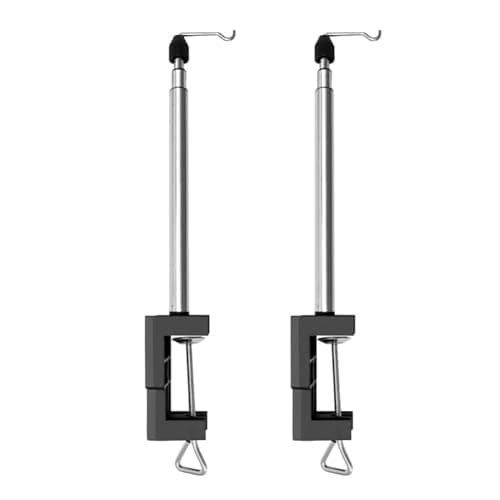Image of Yuattory 2 Pack Rotary Tool Round Grinder Telescopic Hanging Stand Holder with Table Clamp, Flex Shaft Hanger Stand Tool