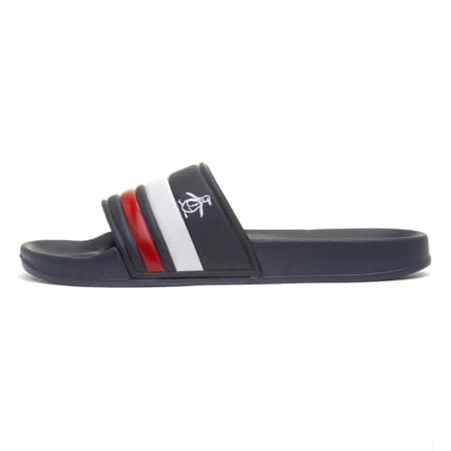 Image of Original Penguin Pier Retro Mens Navy EVA Slider - Size 10 UK - Blue
