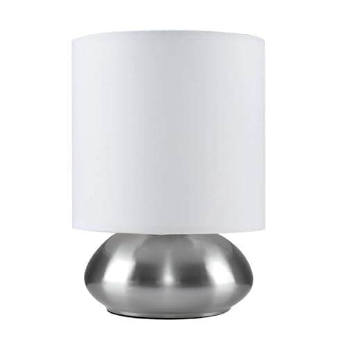 Image of ValueLights | Chrome Touch Table Lamp with White Shade | Table Lamps, Home Décor & Improvement Essential | Table Lamps & Home Improvements Essential
