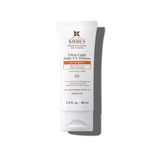 Image of Kiehl's Ultra Light Daily UV Defense Sunscreen SPF 50 PA++++, Lightweight Facial Sunscreen with Broad Spectrum UVA, UVB and Pollution Protection, Non-Comedogenic All Skin Types