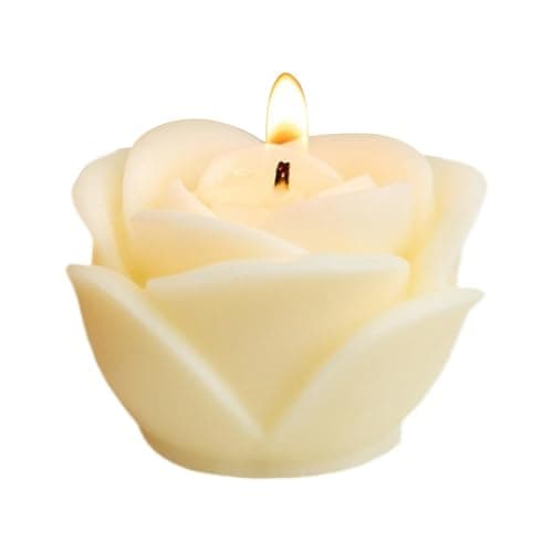 Image of Low Pink Aesthetic Candle | Rose Flower Candle - Flower Tea Light Candles | Rose Shaped Scented Aromatherapy Candles, Cute Scented Candles for Valentine Festival Wedding Home Decor