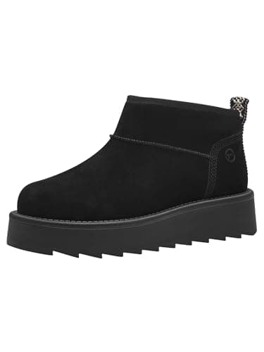 Image of Tamaris Women's Warm Lining Leather Boots, black, 36 EU
