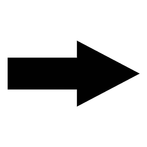 Image of Black Arrow Floor Sticker 25 × 12.5 cm Self-Adhesive Directional Arrow Sign Marking Vinyl Decal Weatherproof Removable Arrows labels 20 PCS