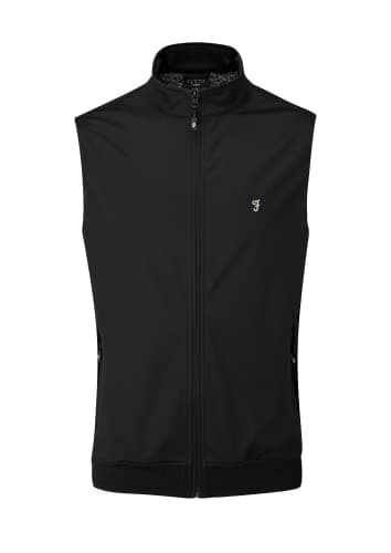 Image of Farah Golf Hebron Full Zip Gilet, Black, XX-Large,