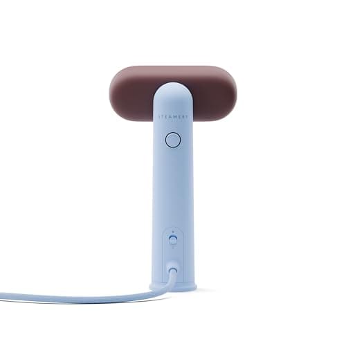 Image of Steamery Travel Steamer Cirrus Lite, 1200W, Steam Output 16g/min, Heat-up 18 Seconds, Portable & Packable, Rotating Steam Head, Scandinavian Design, UK 3-pin plug (Type G), Sky and Terra