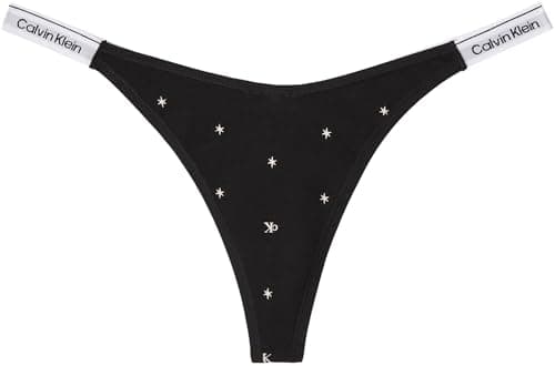 Image of Calvin Klein Women DIPPED STRING THONG BLACK (Seeing Stars BLACK) M