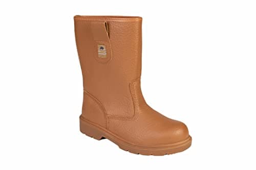 Image of Groundwork RIGGER STEEL TOE CAP WORK SAFETY BOOT PULL ON SIZES 3-13 (Tan, uk_footwear_size_system, adult, men, numeric, medium, numeric_8)