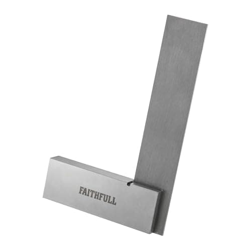 Image of Faithfull Engineers Steel Try Square 75mm (3in) – Precision Ground, Hardened Steel Blade, Accurate Marking, Measuring & Layout Tool for Metalworking & Woodworking