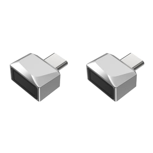Image of Fiorky USB Fingerprint Reader | 2 Pack | Fingerprint Key Reader Biometric Scanner Anti-Spoofing Windows Hello U2F Portable Scurity Key 360° Touch for Windows 11/10 Hello Desktop Laptop