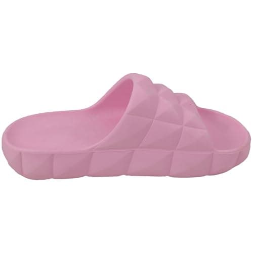 Image of A2Z Teen Girls Open Toe Soft Padded Diamond Slider Slip-On Casual Summer Sandals - Slider LDS AZ32004 Baby Pink 4 UK.