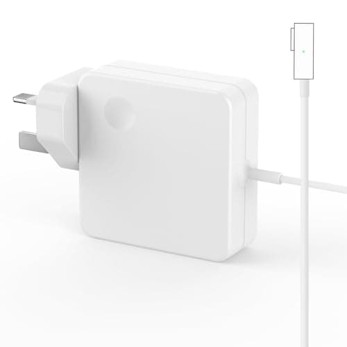 Image of Replacement MacBook Air Charger, Laptop 60W L-Tip Supply Power Adapter, Fast Charger Magnetic Compatible with Mac Book Pro 17" 15/13 Inch 2006-2012 Mid Year, Models A1344 A1342 A1330 A1184 A1181 A1172