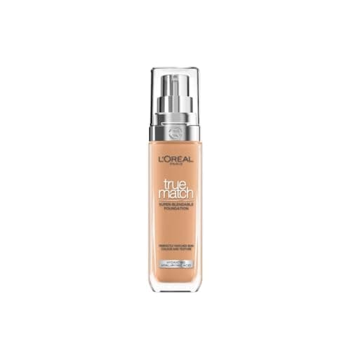 Image of L'Oréal Paris Foundation for Face, Skincare Infused with Hyaluronic Acid, True Match Hydrating Liquid Foundation for All Skin Tones, SPF 16, 7W Golden Amber, 30 ml