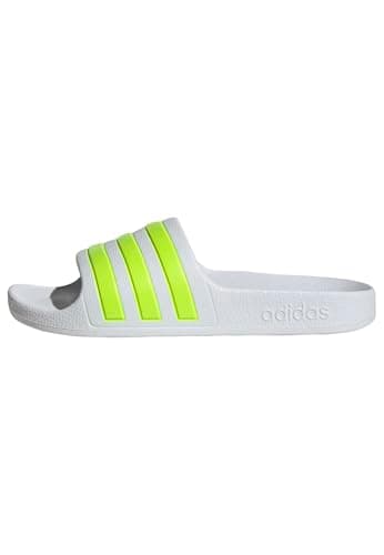Image of adidas Unisex Kids Adilette Aqua Slides Kids, ftwr white/solar slime/ftwr white, 6 UK