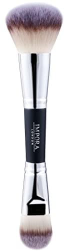 Image of Powder Makeup Brush - Packing/Setting, Buffing, Blending, Sculpting. Suitable for use with Cream, Powder, Blush, Liquid, Bronzer and Mineral Foundation