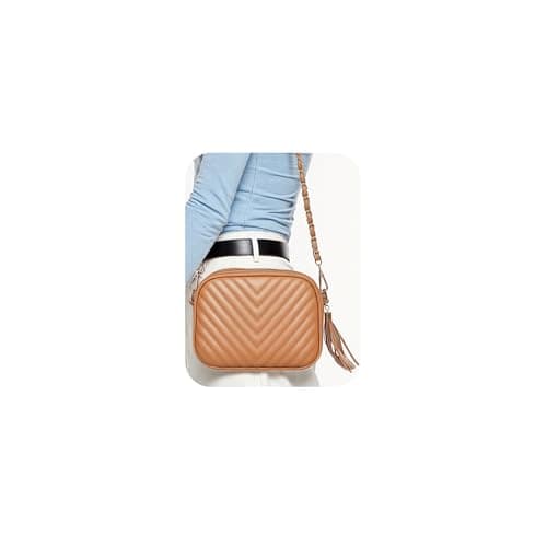 Image of Lotus Karen Crossbody Bags for Women Trendy Small Crossbody Purse for Women Triple Zip Cell Phone Leather Handbag (Brown)