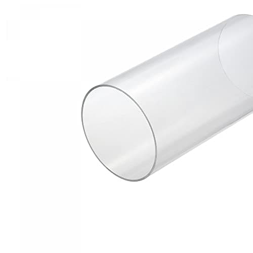 Image of sourcing map Acrylic Pipe Clear Rigid Round Tube 125mm ID 130mm OD 10" for Lamps and Lanterns, Water Cooling System