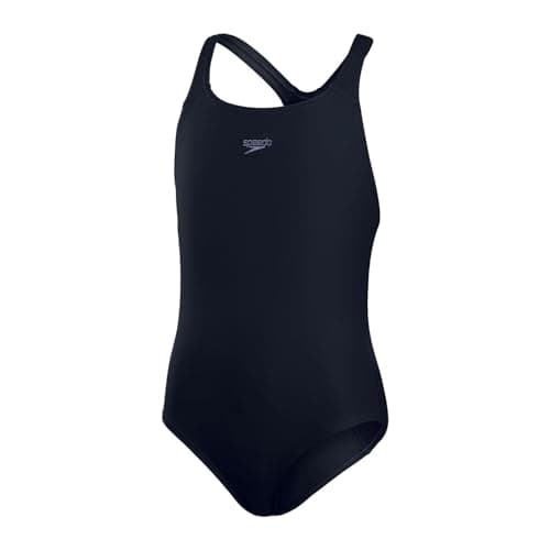 Image of Speedo Girls Eco Endurance+ Medalist Swimsuit | Chlorine Resistance | Recycled Fabric | Comfort Fit | Swimming Lessons | Swim Holiday Swimsuit True Navy