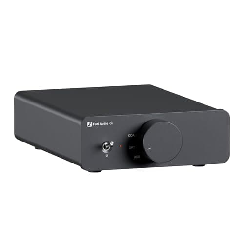 Image of Fosi Audio Q6 Mini Desktop DAC, USB C Digital to Analog Audio Converter for Home Stereo Amplifier and Headphone Amp, Optical/Coaxial Input, RCA Output/Sub-Out, High-Resolution 32bit/768kHz DSD512