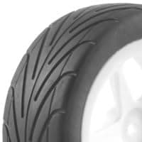 Image of Fastrax 1:10 Mounted Buggy Tyres Lp 'Arrow' Front FAST0048