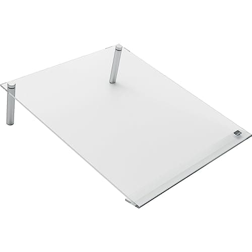 Image of Nobo Transparent Acrylic Mini Whiteboard Slanted Desktop Writing Pad, A4, Portable, Dry Erase, Frameless, Home Office, 210 x 297 mm, Includes Marker Pen, Clear, 1915612