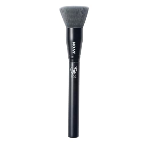 Image of Avon Flat Buffing & Stippling Brush, for Applying and Buffing Foundation for Even Coverage and a Flawless Finish, Vegan Friendly with a Handle Made from Recycled Plastic.