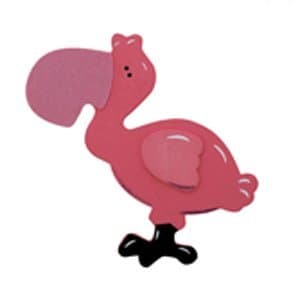 Image of 1 X Zoo Buddies Wooden Character (Single Animal) (Flamingo)