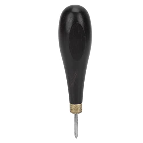 Image of Baxnore Leather Tailors Awl, Mahogany Handle Gourd Shape Awl, Gourd Shaped Sewing Awl, Wooden Handle Grab Bucket, Braddle Tool for Leather Tools