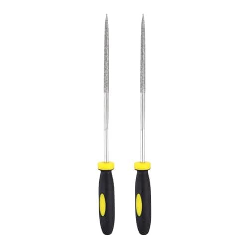 Image of sourcing map 2Pcs Diamond File 3 x 148mm 120 Grit Diamond Needle Square Files for Metal Glass Wood Stone Grinding Polishing Engraving
