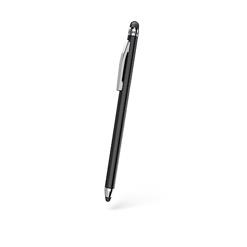 Image of Hama Touchscreen Stylus (stylus pen for all tablets, for Android/iOS, phone stylus, tablet pen for capacitive touch displays, ultra-thin, with clip) black