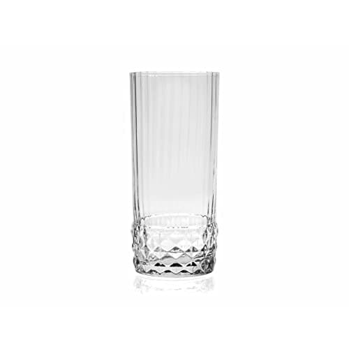 Image of Bormioli Rocco Set of 6 America '20s Highball Glasses - Vintage Art Deco Cocktail Tumblers - 480 ml