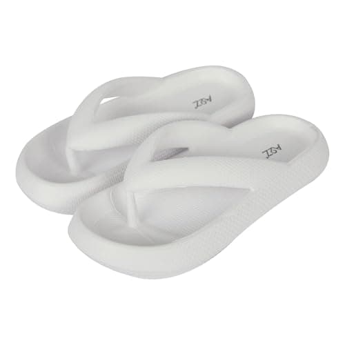 Image of A2Z Women EVA Sliders Slip-On Flip Flops Non-Slip Soft Sandals Lightweight - Slider LDS 1304 White 5/6 UK
