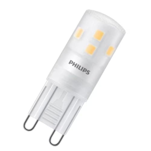 Image of Philips CorePro LED G9 Capsule 1.9W (25W Equivalent) Frosted, 220lm 827 Very Warm White 2700K, Energy Saving LED Lamp, G9 Mains Voltage Capsule Bulb, Non-Dimmable