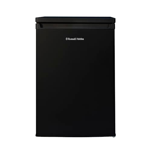 Image of Russell Hobbs Under Counter Freezer 91 Litre Capacity 55cm Wide with Adjustable Thermostat & Feet, 3 Freezer Drawers, Reversible Door, Black, 2 Year Guarantee RH85UCFZ552E1B