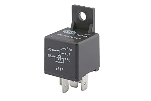 Image of HELLA 4RD 933 332-277 Relay, main current - 12V - 5-pin connector - Changeover Contact - with holder - Quantity: 40