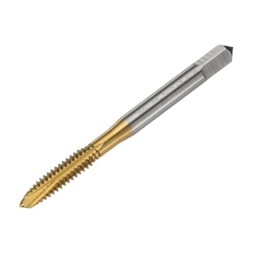 Image of sourcing map 3/16-24 UNC B2 Spiral Point Thread Tap, Screw Tap Threading Tapping Tool, Titanium Coated 6542 High Speed Steel Machine Taps Tapping Bit