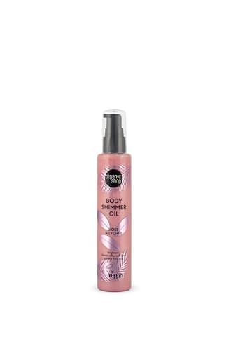 Image of Organic Shop Body Shimmer Oil Rose & Lychee, 100 ml