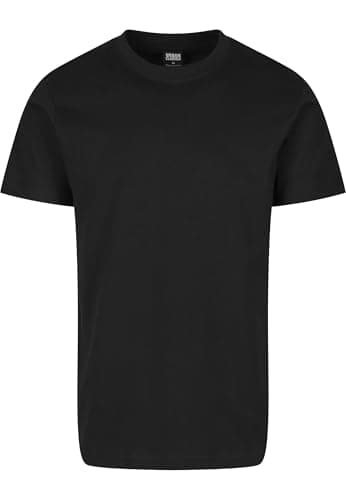 Image of Urban Classics Men's Basic Tee T Shirt, Black - Black, XL UK