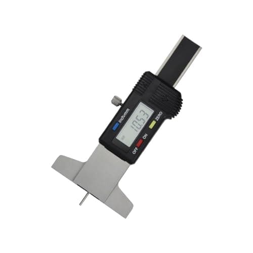 Image of TRDEWR Tyre Depth Gauge Digital Tire Tread Depth Ruler Aluminum Panel Tire Depth Measurement 0-30mm Tread Ruler Accurate