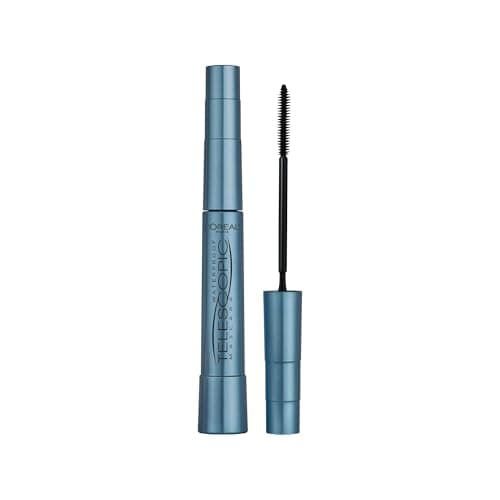 Image of L'Oréal Paris Mascara, Telescopic Original Waterproof Mascara to Achieve Dramatic Lash Length, Smudge-Proof, Long-Wearing Formula for All-Day Wear, Black