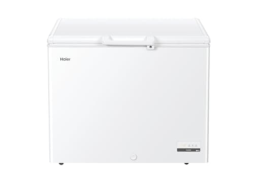 Image of Haier Freestanding Chest Freezer, 300L Capacity, E Class, Antibacterial & Anti-Mould Door Gasket, LED Light, Suitable for Outbuildings and Garages, White, 111x62x84.5 cm – HCE301E