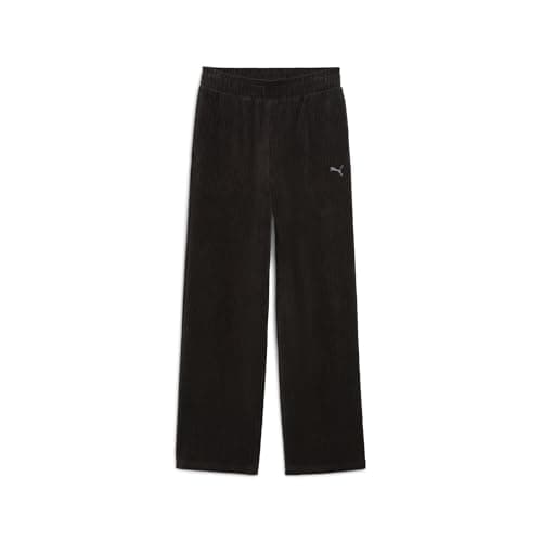 Image of ESS Elevated Velour Rib Straight Leg Pant Puma Black