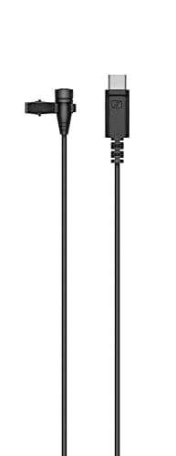 Image of Sennheiser XS Lav USB-C Omnidirectional Clip-On Lavalier Microphone | with USB-C Connector & 2M Cable | for Mobile Devices & Computers | Black (509261)