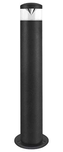 Image of Long Life Lamp Company Modern LED Bollard Outdoor Garden Post Light Stainless Steel Black Finish Pathway Luminare ZLC303K with 4w GU10 CW