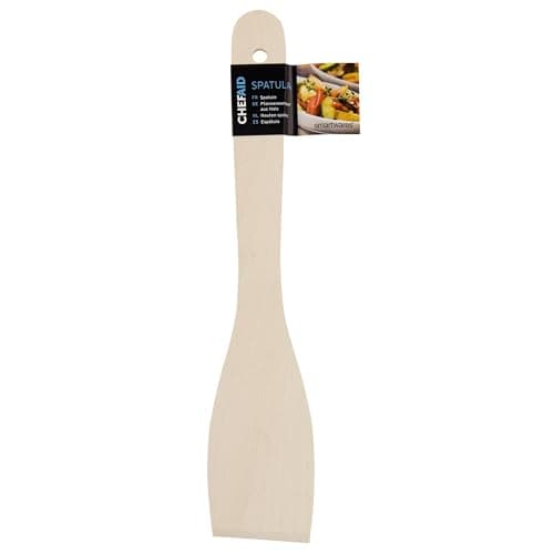 Image of Chef Aid Wooden Spatula, Crafted from Sensibly Sourced Wood, Spatula for Cooking and Baking, Flip With Ease, Non Stick Friendly Kitchen Essential